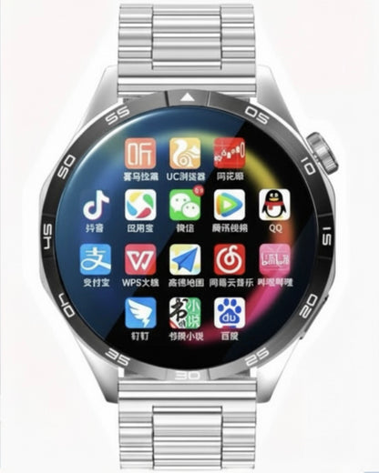 5G Style Smart Watch for Men & Women,1.53” HD screen with 128GB storage,SIM card|Smart Features|WiFi download|learning apps|social entertainment functions|Health Monitoring|NFC Function|Magnetic Charging,Battery up to 7 days, Compatible with IOS & Android