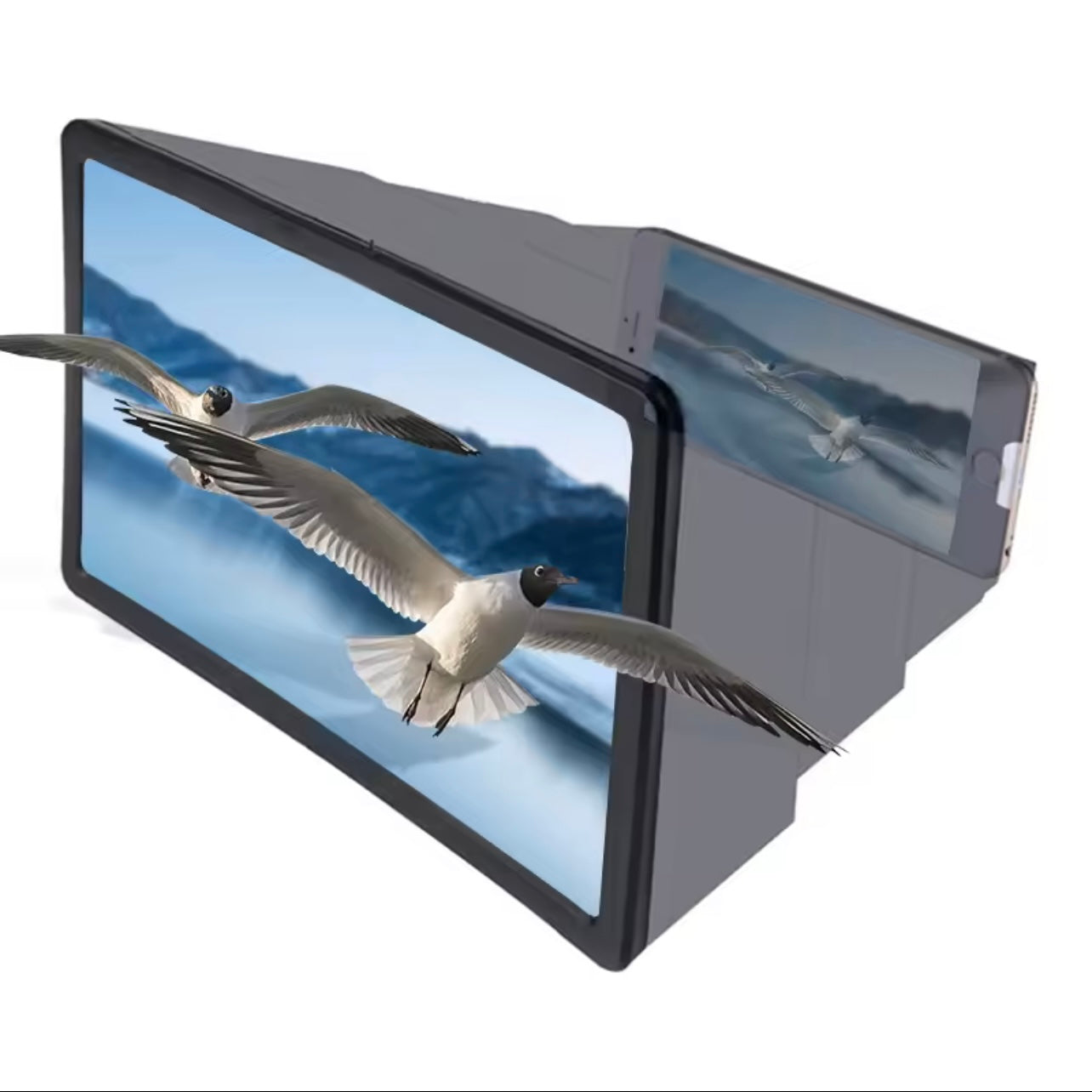 3D Mobile Phone Screen Magnifier – Foldable Desk Holder & Video Amplifier Projector for All Smartphones