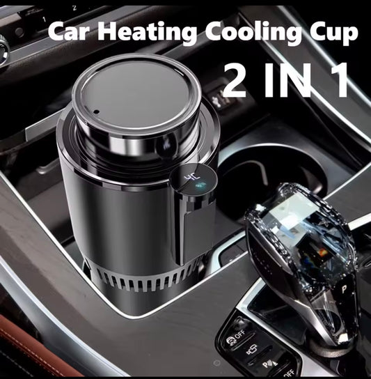 Portable Smart 2-in-1 Car Cup Cooler & Warmer – 12V Mini Auto Refrigerator for Hot & Cold Drinks | Travel Cup Holder