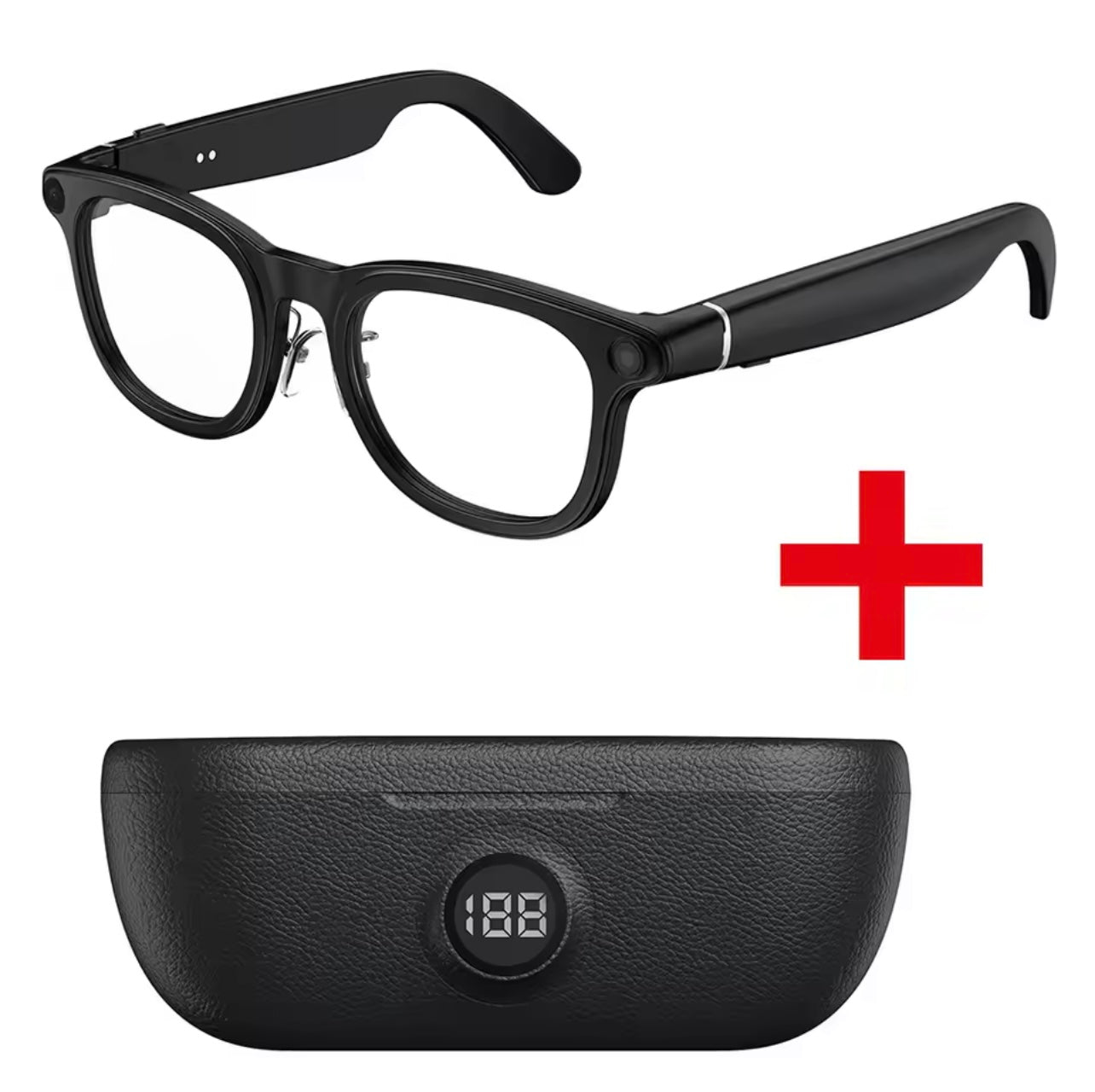 Smart Glasses 8MP Camera with Charging Case