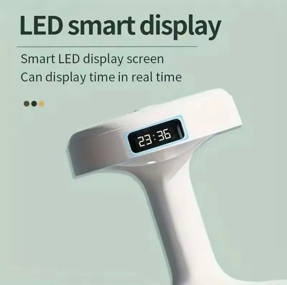 USB Anti-Gravity Humidifier with Clock & Night Light – Cool Mist Air Purifier and Mood Enhancer for Living Room, Bedroom & Office
