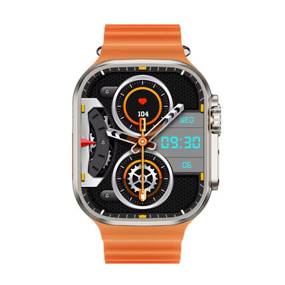 High-Performance Smart Watch for Men and Women - Ultra Thin 2.29 Inch AMOLED, 4G-5G SIM Card, 190° Rotating 8MP HD Camera, Call & SMS Function, Health Tracking, Durable Stainless Steel Case & Silicone Strap - ZeeTec Store
