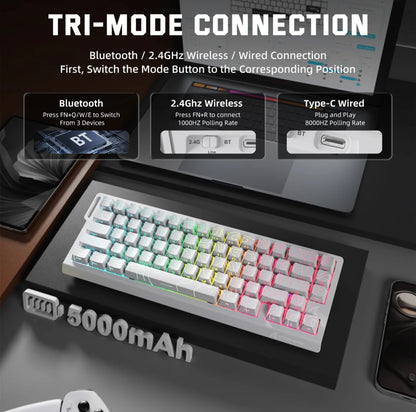 ATTACK SHARK X68 PRO HE Gaming Keyboard 8K Hz RGB Hot-Swap Rapid Trigger