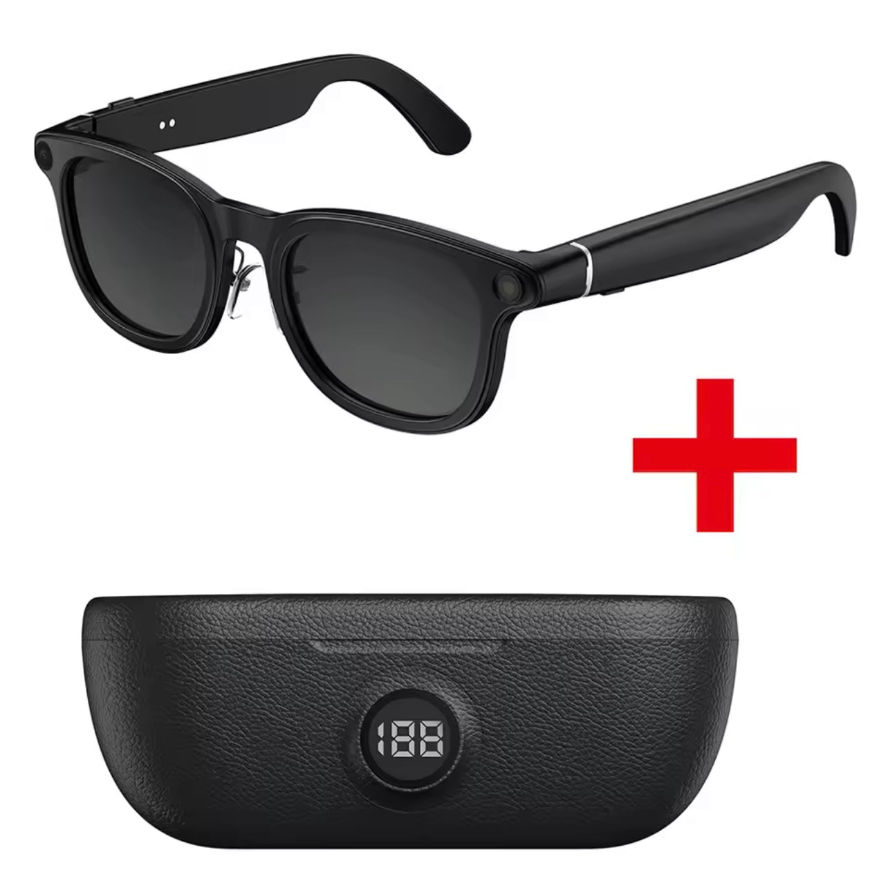 Smart Glasses 8MP Camera with Charging Case