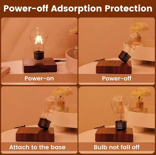 Levitating Floating Light Bulb Lamp – Magnetic Wireless Gravity Lamp for Home & Office Modern Decor
