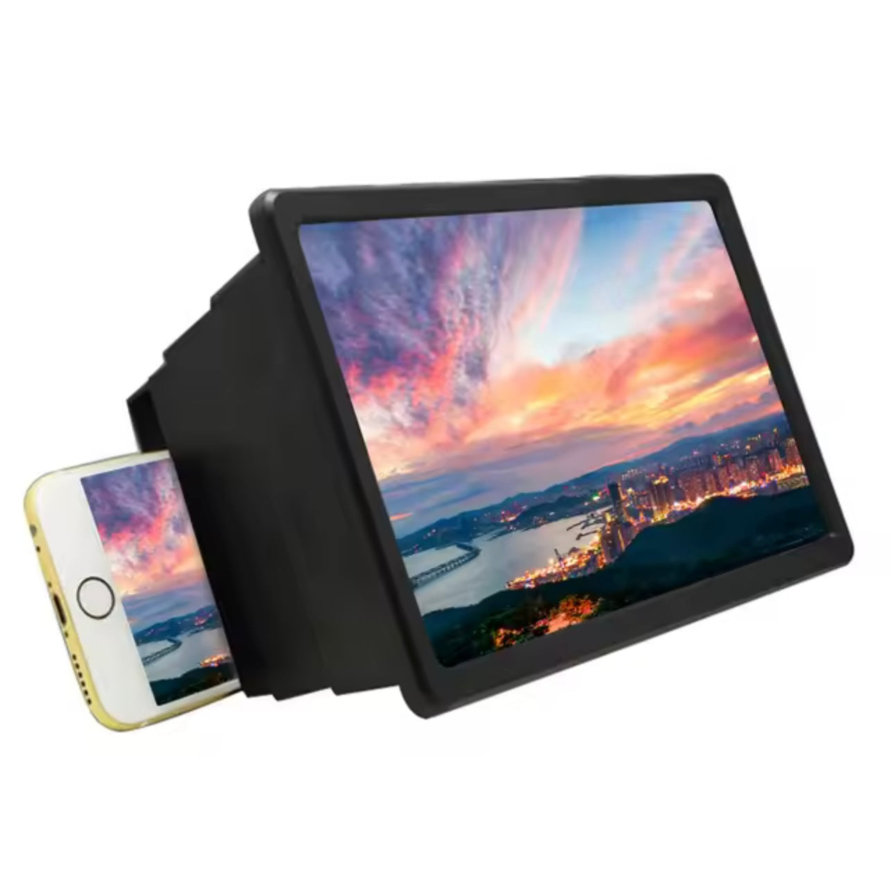 3D Mobile Phone Screen Magnifier – Foldable Desk Holder & Video Amplifier Projector for All Smartphones