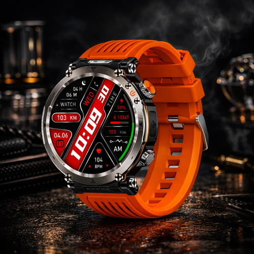 ZeeTec Smart Watch 1.7” HD with Bluetooth Call, Compass, Health Monitor, LED Light