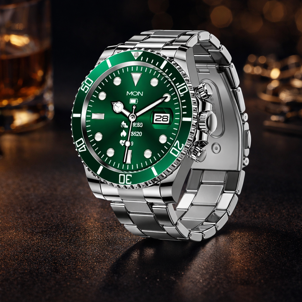 ZeeTec Smart Watch Stainless Steel with 1.3” IPS Display