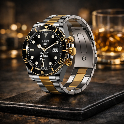 ZeeTec Smart Watch Stainless Steel with 1.3” IPS Display