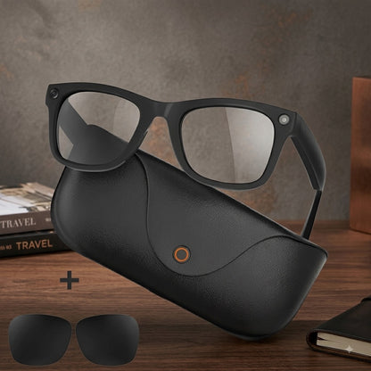 Smart AI Glasses with Built-in camera, charging Case and dual Lenses