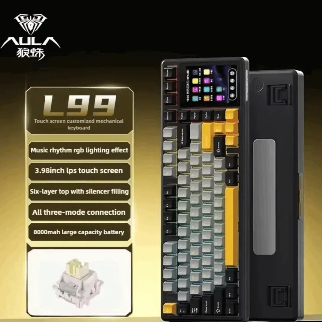 Aula L99 Screen Display Mechanical Keyboard Programmable keys and RGB backlighting