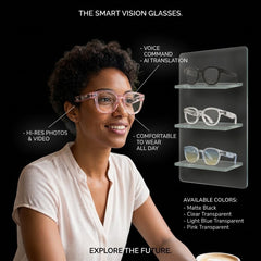 AIMB-G6 Smart Glasses with Camera and AI Translation Calls Music