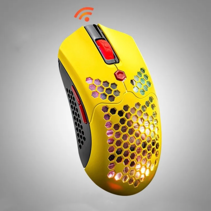 Gaming mouse, Wired or wireless option, hole hollow-out light, lightweight esports mouse, Number of keys: 7 (keys), DPI 12000