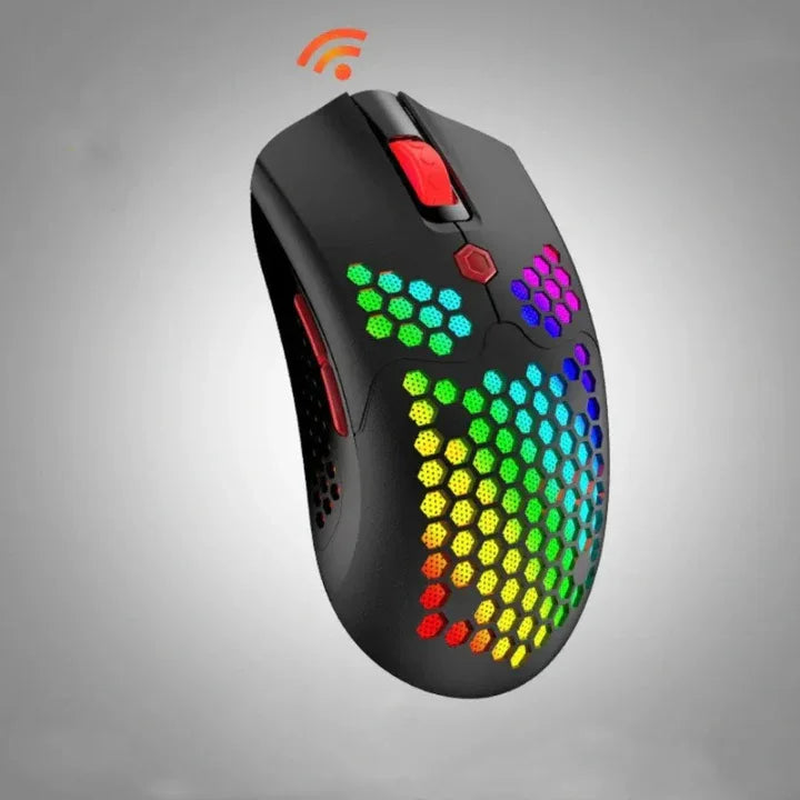Gaming Mouse 12000 DPI - Wired or Wireless, Lightweight Esports Mouse with 7 Keys and Hollow-Out Light - ZeeTec Store