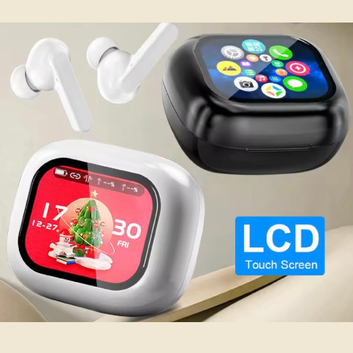 TWS Bluetooth Wireless Earbuds, HiFi Stereo Sound, Multifunction LCD Touch Display, App Voice Assistant Built-In – Supports Apple Siri and Google Assistant, Volume & Playback Control, HiFi Sound & Dynamic Drivers, Wide Compatibility