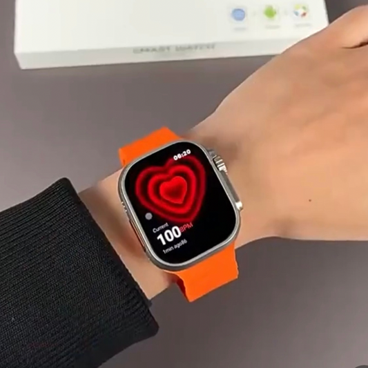 High-performance smart watch for men & women,Ultra thin 2.29 inch AMOLED|SIM card input 4G-5G|190° rotating 8MP HD camera,Answer & Make Calls|SMS|Apps|Health Track|Speaker|Games|NFC,Durable Stainless steel case & Silicone strap