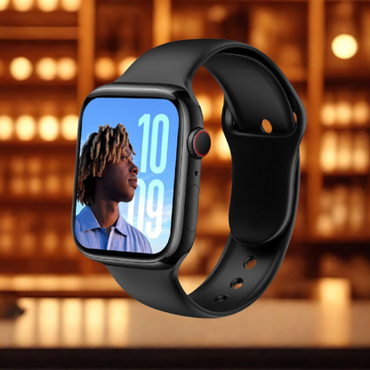 Smart watch for Men & Women,2” IPS HD Full screen Display,Bluetooth make & receive calls|SMS|Apps|Games|Health|NFC|Smart notifications,Long Battery up to 7 days,Durable Design: Lightweight with aluminum alloy case & silicone strap