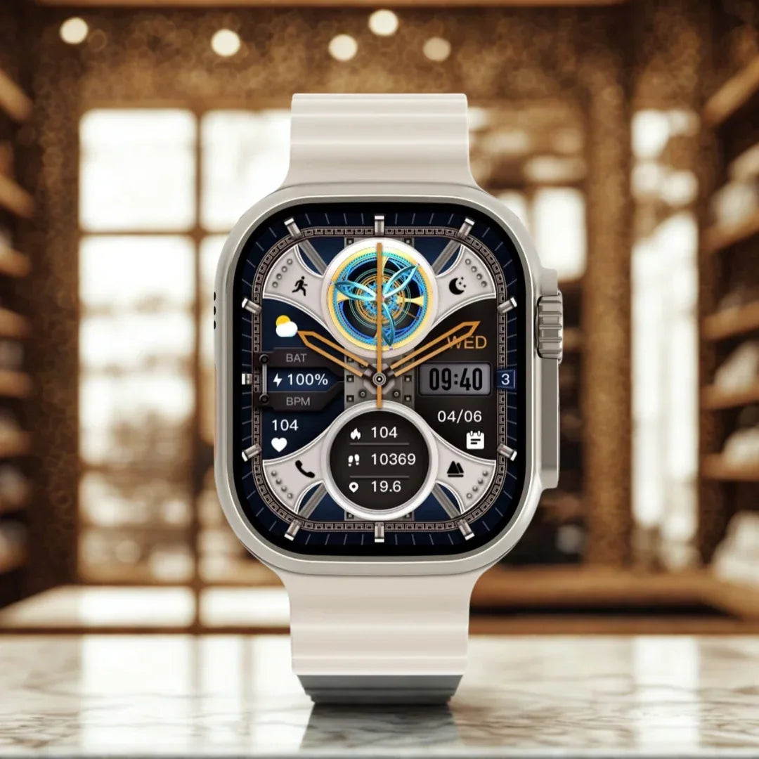 High-Performance Smart Watch for Men and Women - Ultra Thin 2.29 Inch AMOLED, 4G-5G SIM Card, 190° Rotating 8MP HD Camera, Call & SMS Function, Health Tracking, Durable Stainless Steel Case & Silicone Strap - ZeeTec Store