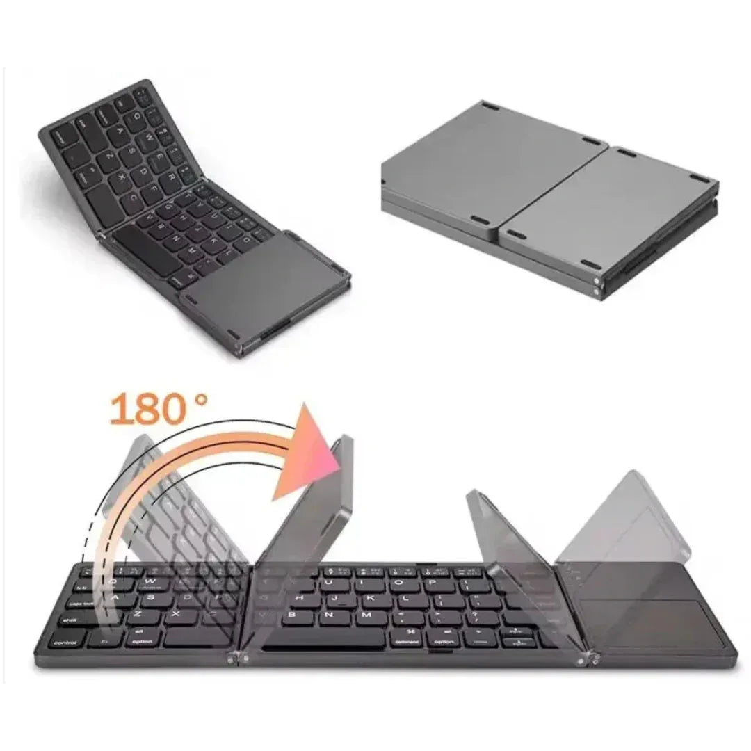 Premium Quality Mini Bluetooth Keyboard - Ultra Foldable & Universal Compatibility for iOS, Android, Windows - ZeeTec Store