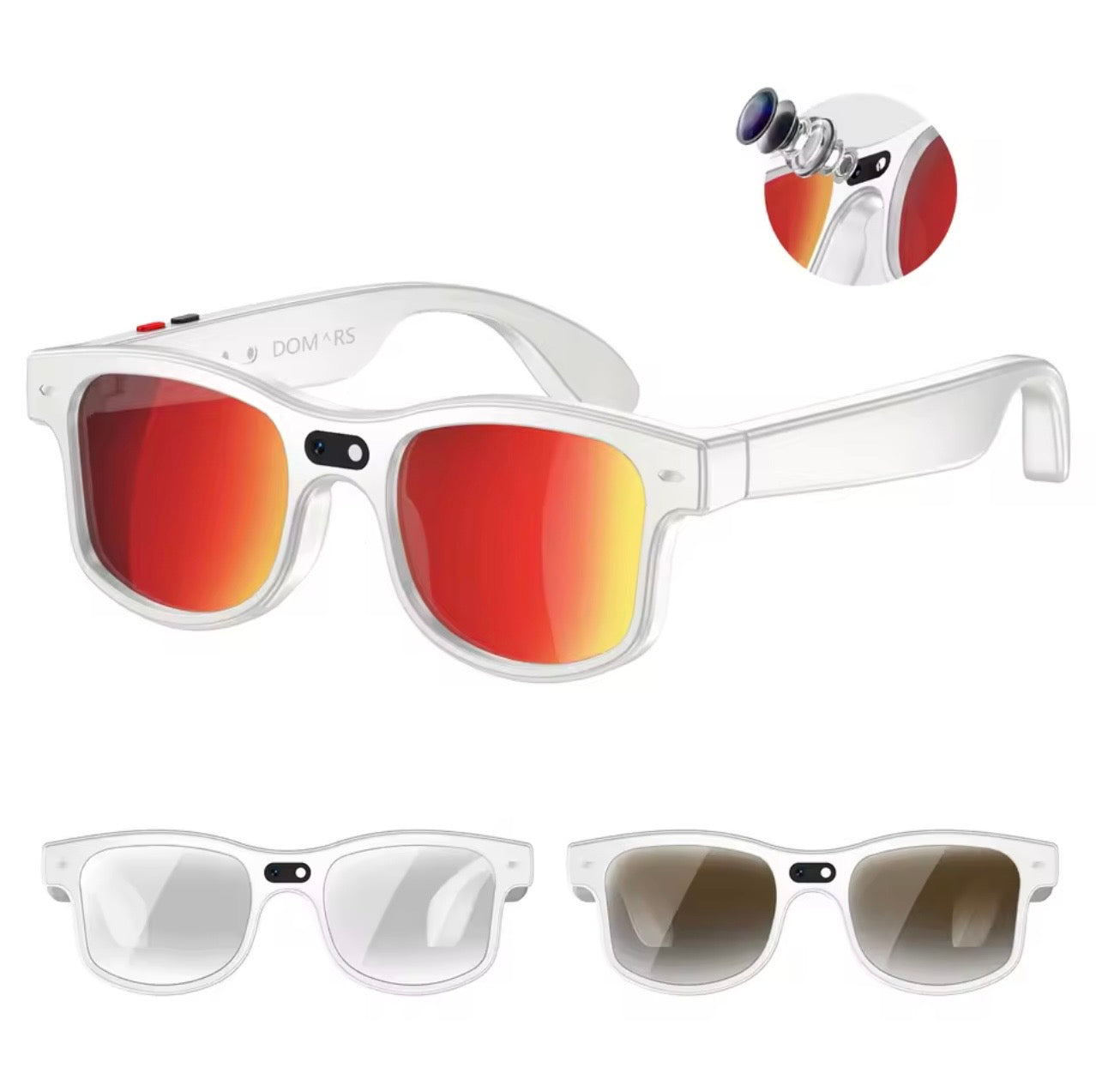 Smart Glasses 8MP Camera, AI object recognition & Translation