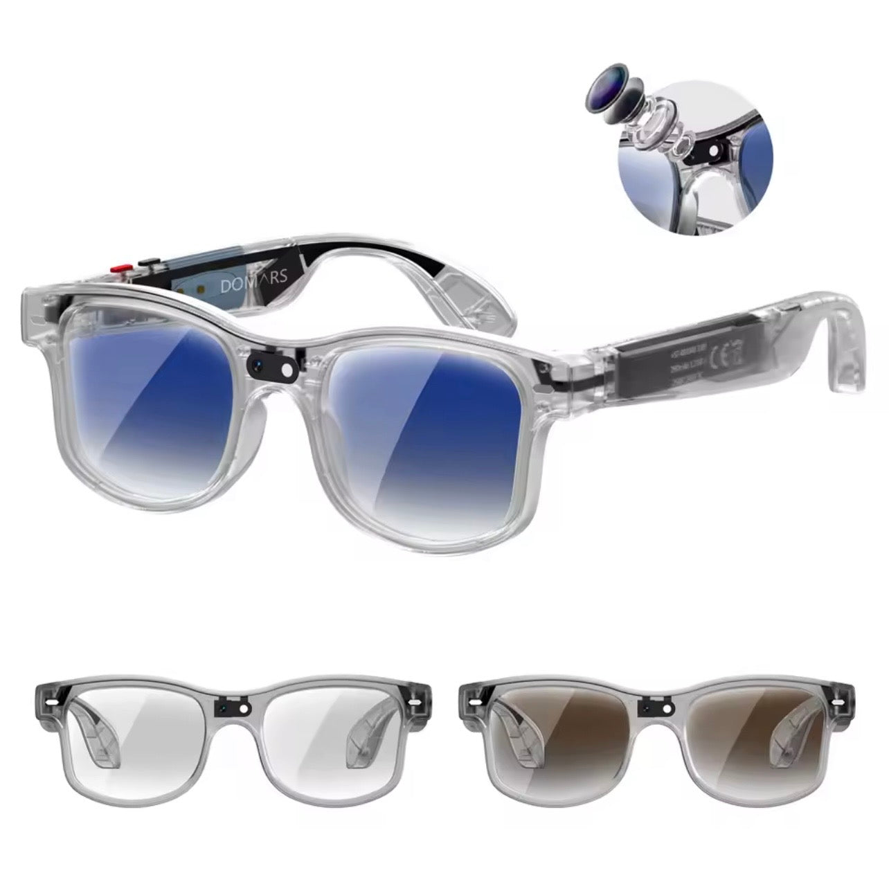Smart Glasses 8MP Camera, AI object recognition & Translation