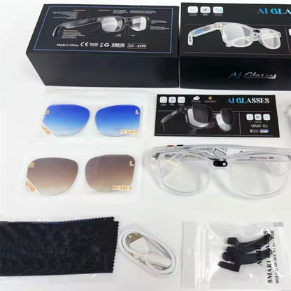Smart Glasses 8MP Camera, AI object recognition & Translation