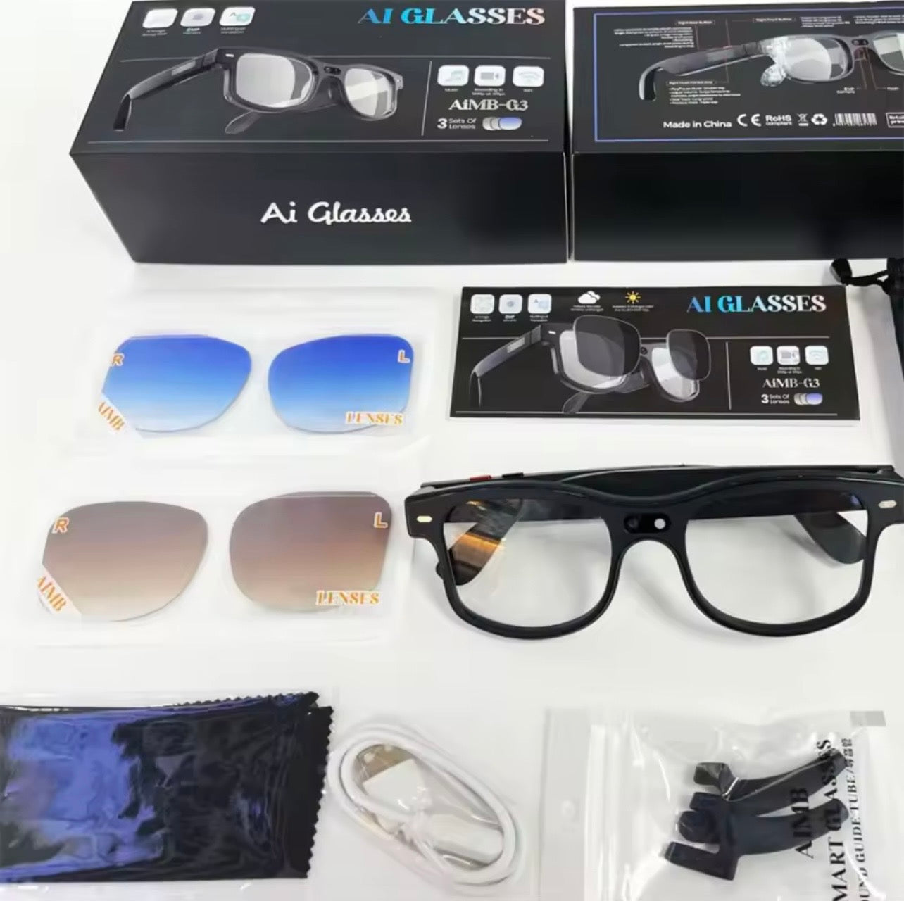 Smart Glasses 8MP Camera, AI object recognition & Translation - ZeeTec Store