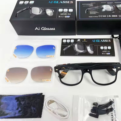 Smart Glasses 8MP Camera, AI object recognition & Translation