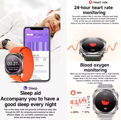 ZeeTec Smart Watch 1.46” HD with Bluetooth Call and Health Monitoring