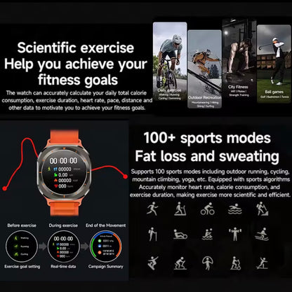 ZeeTec Smart Watch 1.46” HD with Bluetooth Call and Health Monitoring