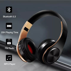 HEADPHONE MULTI FUNCTIONAL FOLDABLE WIRELESS STEREO SUPER BASS FM MIC SD CARD