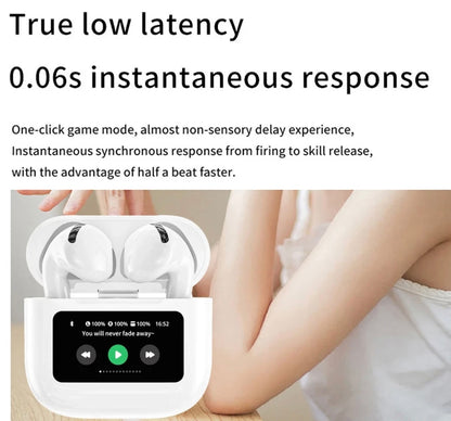 Wireless Earbuds w/ Touch LCD, EQ Control, Super Bass & Surround Sound