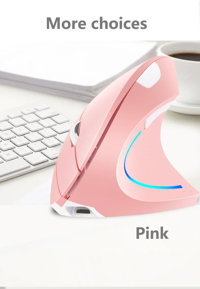 Ergonomic Vertical Mouse with 2.4G Wireless Connection, Adjustable DPI Levels for Health & Comfort - ZeeTec Store