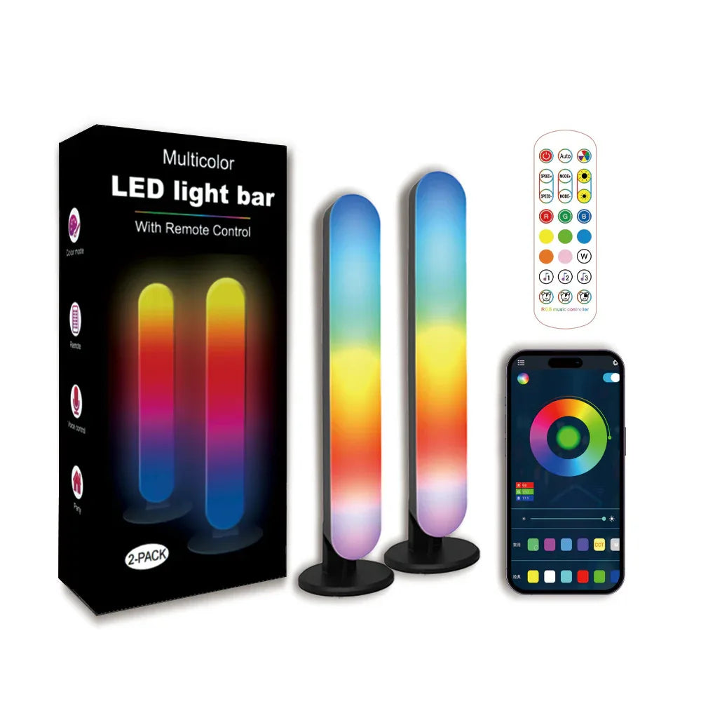 Pickup Light Music Rhythm Lights - RGB USB Rechargeable Light Bar with Remote Control for Christmas Decoration and Desktop Scenarios - ZeeTec Store