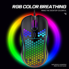 Gaming mouse, Wired or wireless option, hole hollow-out light, lightweight esports mouse, Number of keys: 7 (keys), DPI 12000