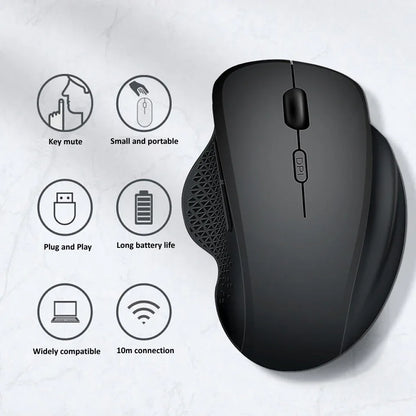Bluetooth Wireless Gaming Mouse - Ergonomic Rechargeable 6-Button USB Mouse for PC and Laptop - ZeeTec Store