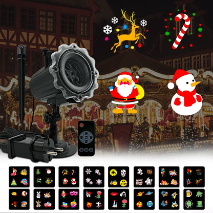 Christmas Snowflake Projector Light, Replaceable Film Patterns with High Brightness, Dual Usage (Indoor and outdoor)