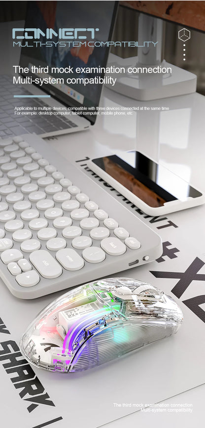Attack Shark X2 Transparent Wireless Mouse | Silent Click, RGB, Ergonomic Design