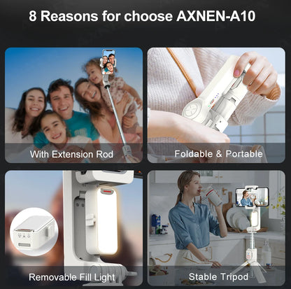 GIMBAL STABILIZER for SMART Phone MOBILE TRIPOD SELFIE STICK LIGHT EXTENSION