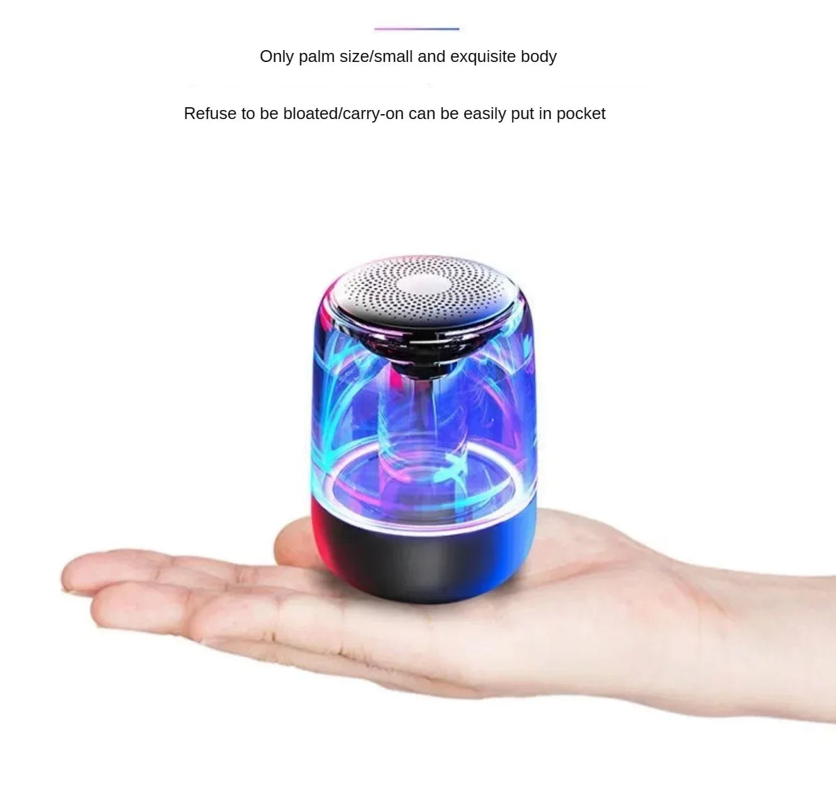 AI Smart Wireless Speaker Stereo Surround Subwoofer Breathing Lamp Light Effect