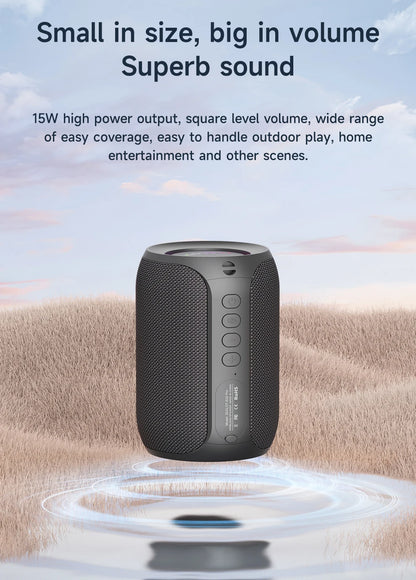 POWERFUL BLUETOOTH SPEAKER, SUPER BASS LED LIGHT SUBWOOFER WATERPROOF SOUND