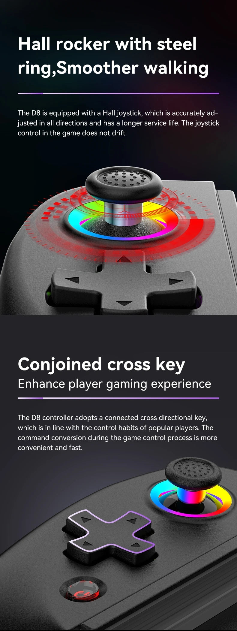 Wireless Mobile Controller Turbo 6-Axis Gyro Vibration for Android iOS PS4 PS3