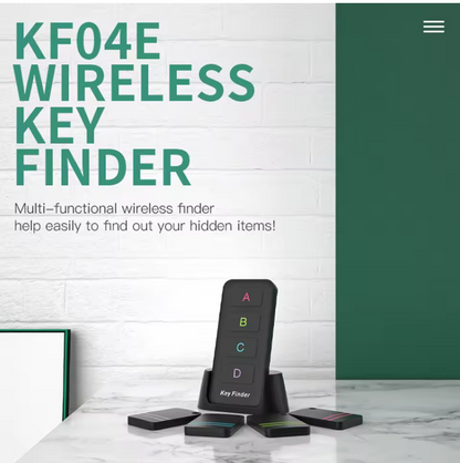 Wireless RF Key Finder Pet Wallet Tracker | 1 Remote + 4 Receivers Locator