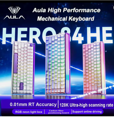 AULA HERO 84 HE Wired Gaming Keyboard Neon RGB 8KHz Magnetic Switch Mechanical
