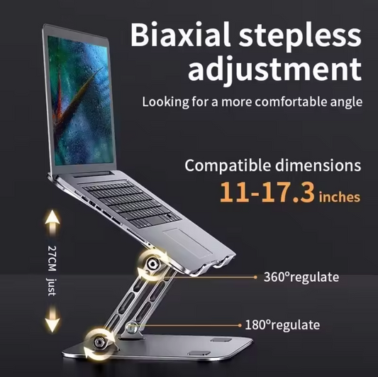 Tablet Stand Adjustable Aluminum Alloy Laptop Tablet up to 17 "Laptop Portable Folding Stand