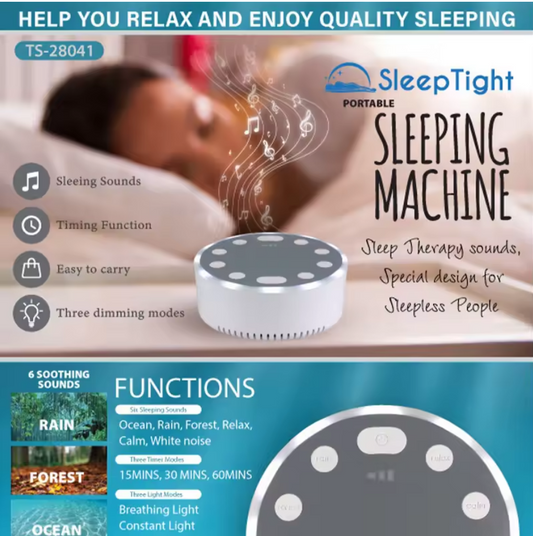 Intelligent White Noise Sleep Speaker – Mood Light with Adjustable Sound & Ambient Sleeping Aid