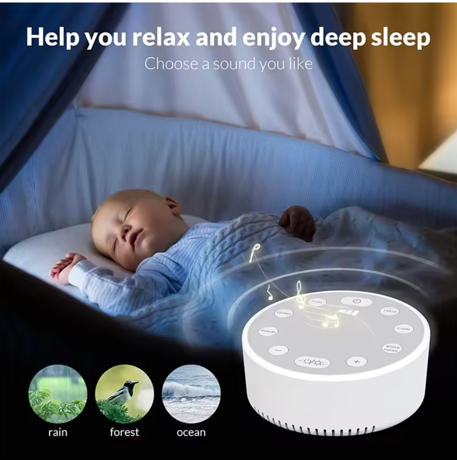 Intelligent White Noise Sleep Speaker – Mood Light with Adjustable Sound & Ambient Sleeping Aid