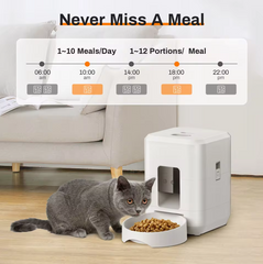 Smart Cat & Dog Food Dispenser, 2L Automatic Pet Feeder, Slow Feeding, Timed & Portion Control, Smart APP Control, Customizable Feeding Schedule, Wi-Fi Connectivity, Easy to Clean and Hygienic