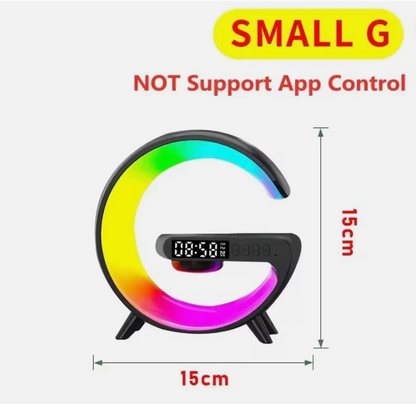 LED Wake Up Light RGB Night Lamp Bluetooth Speaker Wireless Charger 15W Desk