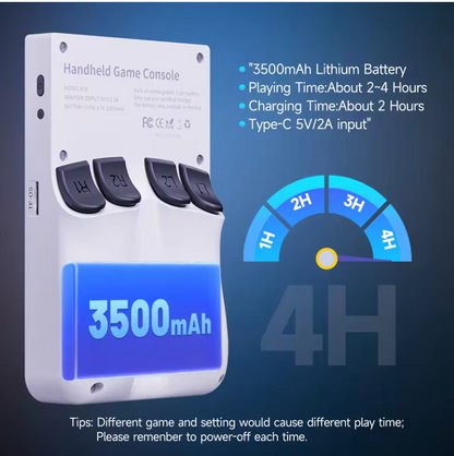 3.5” Handheld Game Console 64GB IPS Screen Retro Games Built-In Portable